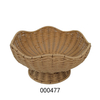 Hot Sale Rattan Handwoven Leaf Shape Dessert Tray Candy Fruit Basket for Home Decor