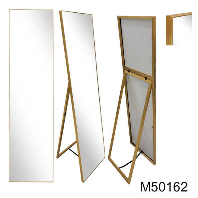 New Hot Sale MDF Wood Full Length Arch Make Up Freestanding Dressing Mirror with Metal Stand for Home Living Bath Room Store