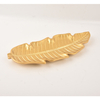 2025 New Arrival Solid Wood Gold Leaf Shape Tabletop Decor Organizer