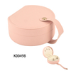 Factory Wholesale Half Round Cute Jewelry Box with PU Leather Handle Portable Travel Jewelry Storage Case