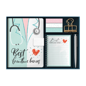 Customized Wholesale Stationery Students Notebook with Sticky Note and Pen Set Gift Cute Office Children Gifts School 