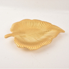2025 New Arrival Solid Wood Gold Leaf Shape Tabletop Decor Organizer