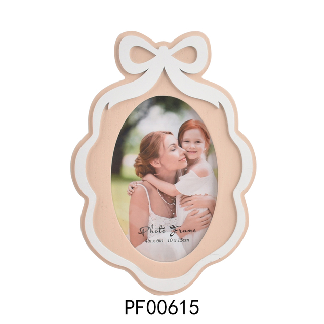 Hot Sale Eco-Friendly Squiggle Solid Wood Photo And Picture Frame with Bowknot for Home Decoration