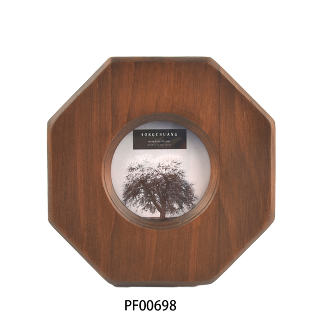 New Antique Polygan Eco-Friendly Solid Wood Photo Picture Frame for Home Decoration