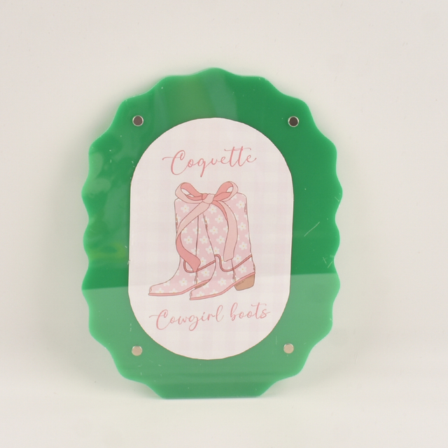 Hot Sale New Arrival Squiggle Colored Acrylic Photo and Picture Frame with Magnet for Home Decoration