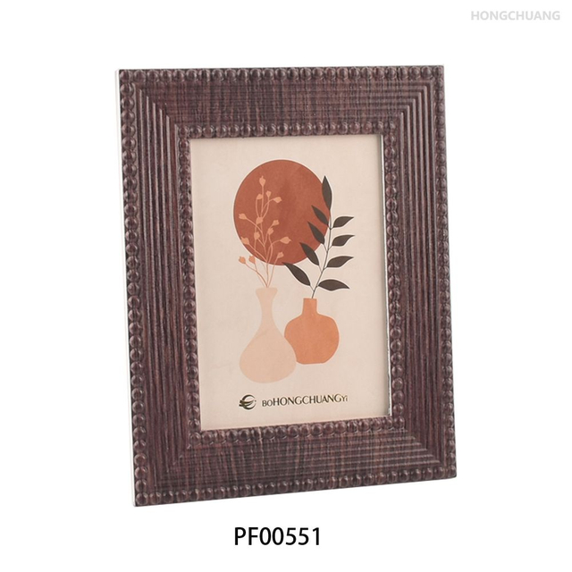 Antique Solid Wood Tabletop Beaded Photo Frame Antique Wooden Picture Frames for Home Decor