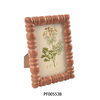 White Solid Wood Beaded Photo Frame Tabletop Wooden Picture Frames for Home Decor