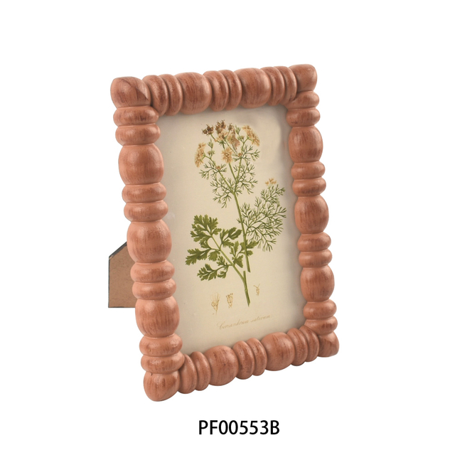 White Solid Wood Beaded Photo Frame Tabletop Wooden Picture Frames for Home Decor