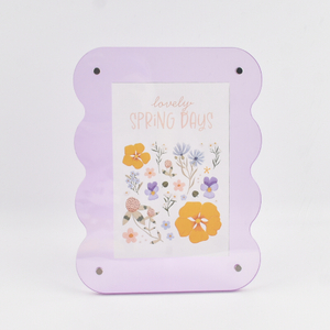 Hot Sale New Arrival Squiggle Colored Acrylic Photo and Picture Frame with Magnet for Home Decoration