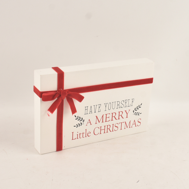 Customized Christmas House Solid Wood Tabletop Decoration