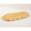 2025 New Arrival Solid Wood Gold Leaf Shape Tabletop Decor Organizer
