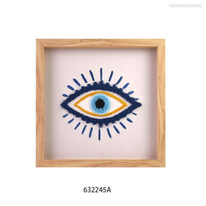 Modern Tufted Framed Tufted Eyes Customized Canvas Wall Hanging Picture Frame for Home & Office Decor