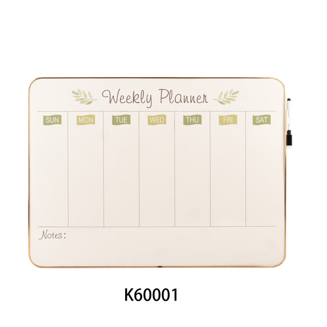 MDF Wood Frame Magnetic Dry Erase Wall Mounted Daily Message Board Whiteboard with Pen Erases Easily for Home Office & Classroom