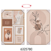 Hot Sale Wholesale Handicraft Vertical Wall Hanging MDF Frame Canvas Double-sided Wall Art for Home Decor