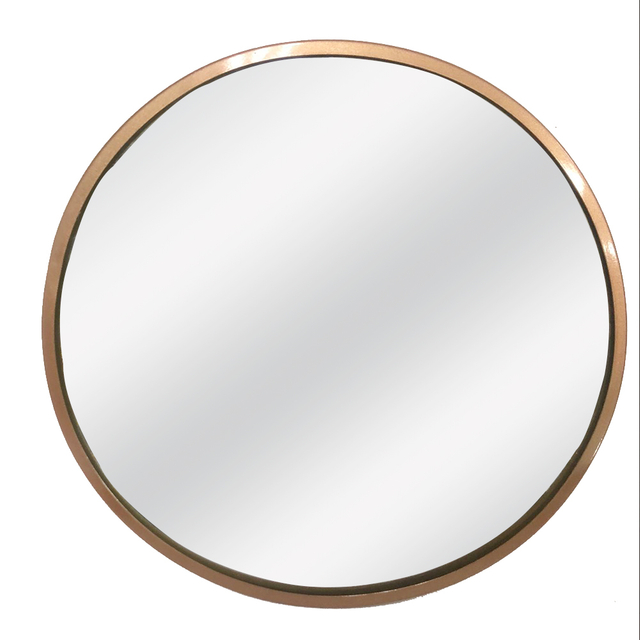 Gold Round Metal Wall Hanging Make Up Living Bath Room Mirror for Home Decor