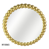 Oval Solid Wood Beaded Mirror for Home Decoration
