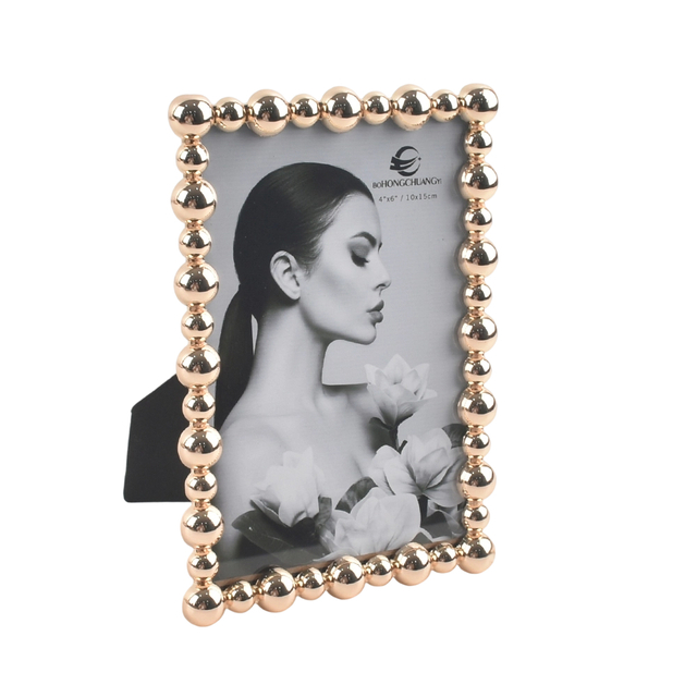 2025 New Arrival Customized Rectangle Zinc Alloy Photo and Picture Frame with Bowknot for Home Decoration