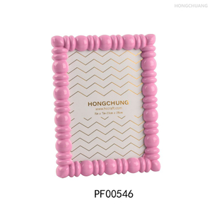 Handmade Wooden Bead Tabletop Picture Photo Frame with Solid Wood Beads