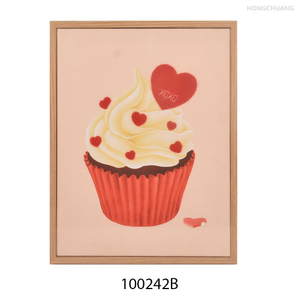 Modern Tufted Framed Smile Face Prints Customized Canvas Wall Hanging Picture Frame for Home & Office Decor