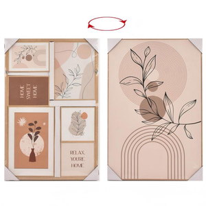 Modern Oil Hand Double Side Painting MDF Wood Wall Art for Home Decoration