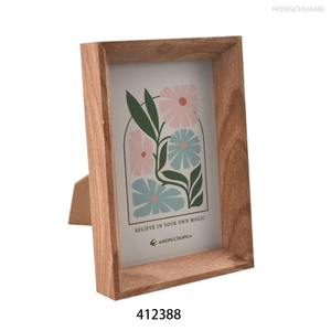 Vintage Rectangle Simple MDF Wood Picture Photo Frame with Glass for Home Decor