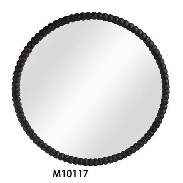 Wooden Wall Hanging Make Up Living Bath Room Mirror with Natural Wood Finishing for Home Decor