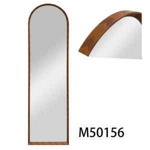 New Hot Sale MDF Wood Full Length Arch Make Up Freestanding Dressing Mirror with Metal Stand for Home Living Bath Room Store
