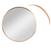 Gold Round Metal Wall Hanging Make Up Living Bath Room Mirror for Home Decor