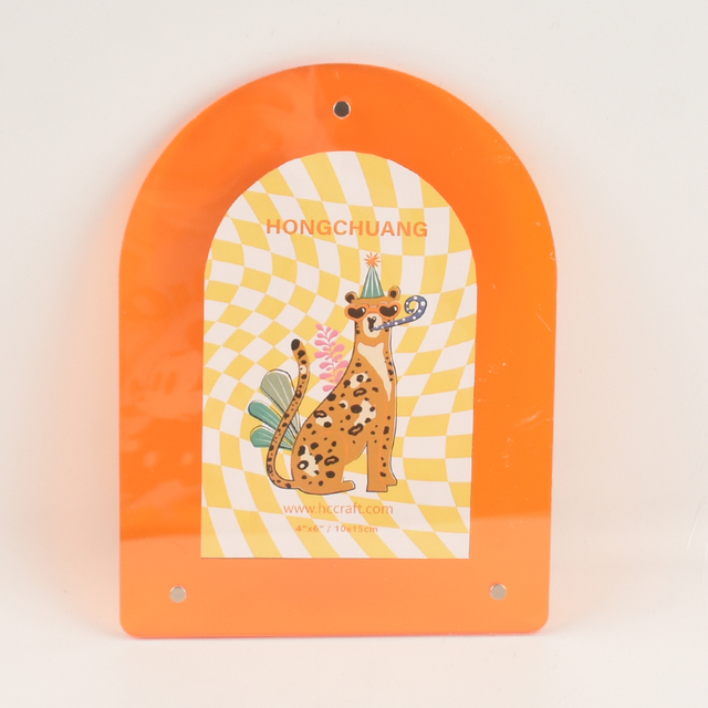 Hot Sale New Arrival Squiggle Colored Acrylic Photo and Picture Frame with Magnet for Home Decoration