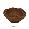 Hot Sale Rattan Handwoven Leaf Shape Dessert Tray Candy Fruit Basket for Home Decor