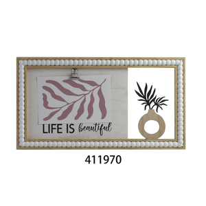 Hot Sale Rectangle MDF Wrapped Black Beaded Photo Frame Tabletop Picture Frames for Home Decor