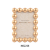 Customized Modern Simple White Solid Wood Tabletop Photo Frame Wooden Picture Frame with Beads for Home Decor