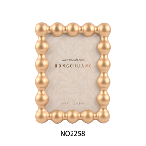 White Solid Wood Beaded Photo Frame Tabletop Wooden Picture Frames for Home Decor