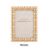 Customized Modern Simple White Solid Wood Tabletop Photo Frame Wooden Picture Frame with Beads for Home Decor