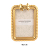 Customized Modern Simple White Solid Wood Tabletop Photo Frame Wooden Picture Frame with Beads for Home Decor