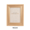 Customized Modern Simple White Solid Wood Tabletop Photo Frame Wooden Picture Frame with Beads for Home Decor